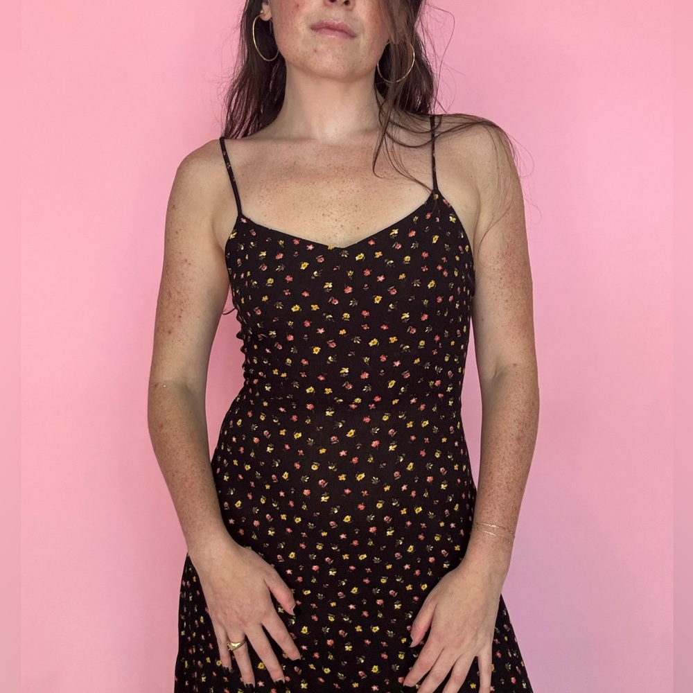 JEU ILLIMITE FLORAL MIDI DRESS